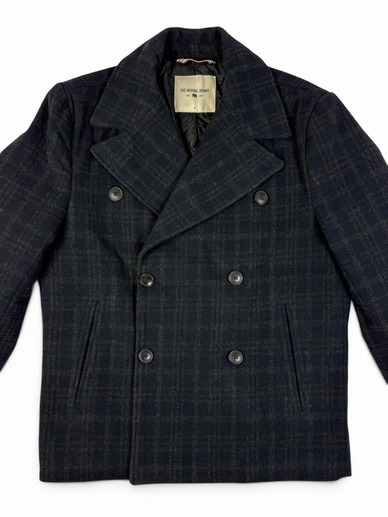 The Normal Brand Other - The Normal Brand Lan Navy Plaid Wool Blend Peacoat Jacket Medium NWOT